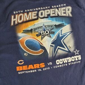 2010 Dallas Cowboys vs Chicago Bears Home Opener T Shirt sz L
